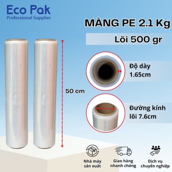 Màng PE quấn pallet 50cm