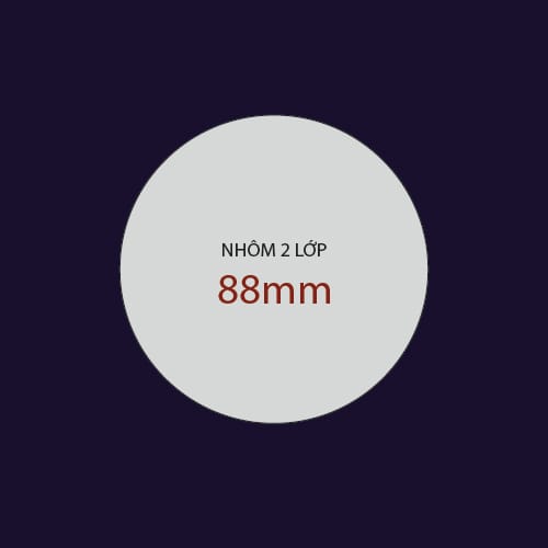 Seal Nhôm PET Bazan 2 Lớp 88mm - dày 0.6mm