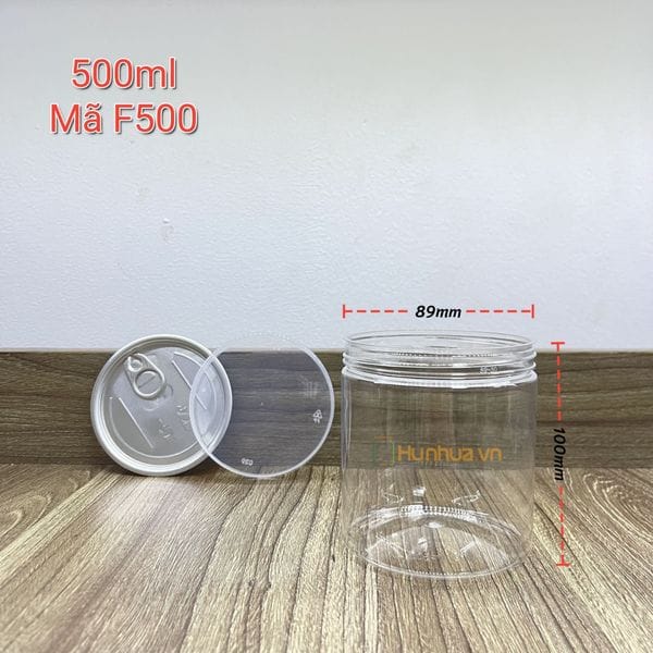 Hũ Nhựa Nắp Nhôm Xé Vặn — miệng D90