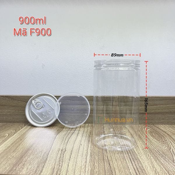 Hũ Nhựa Nắp Nhôm Xé Vặn — miệng D90