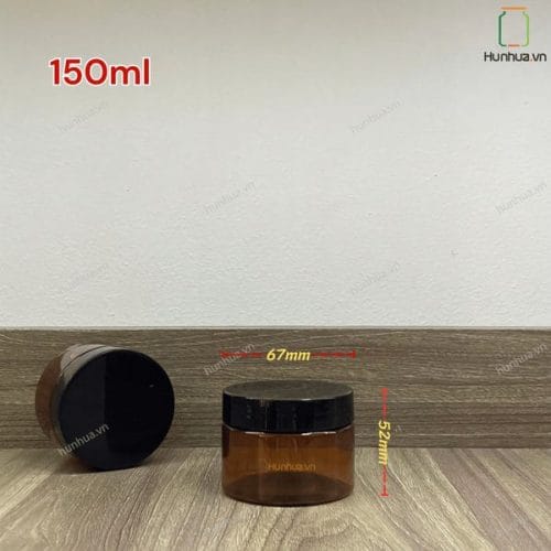 Hũ Nhựa Nắp Vân Gỗ — miệng D68