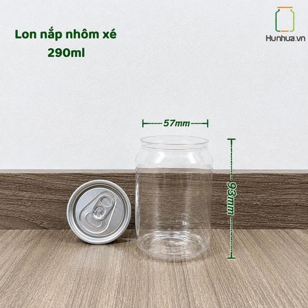 Lon Nhựa Nắp Nhôm Xé 290ml