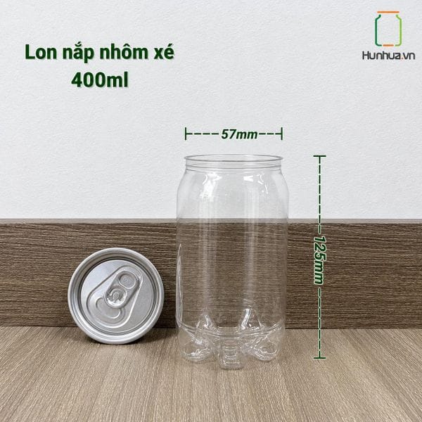 Lon Nhựa Nắp Nhôm Xé 400ml