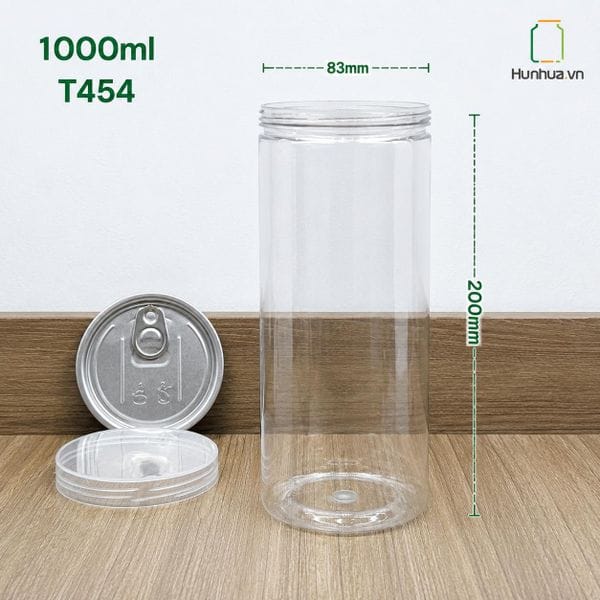 Hũ Nhựa Nắp Nhôm Xé Vặn — miệng D85