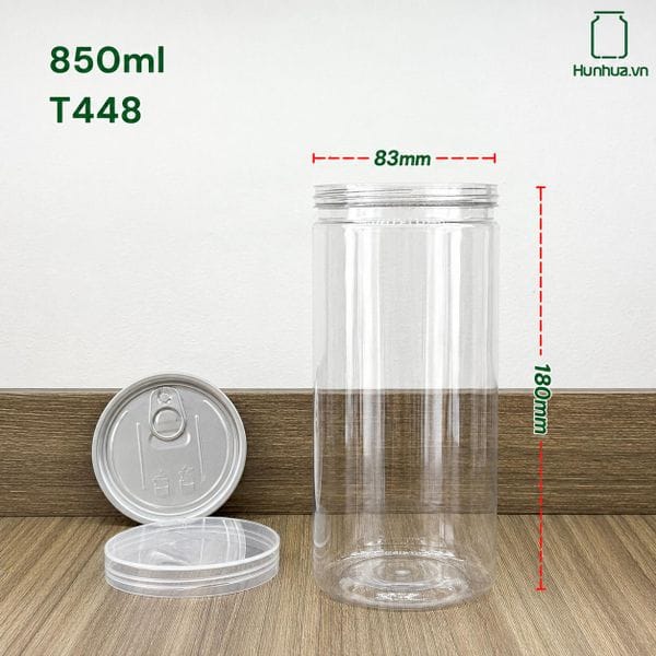 Hũ Nhựa Nắp Nhôm Xé Vặn — miệng D85