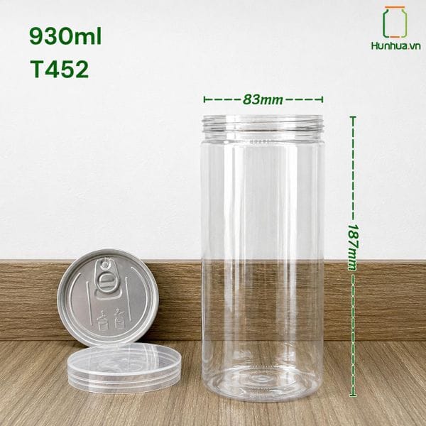 Hũ Nhựa Nắp Nhôm Xé Vặn — miệng D85