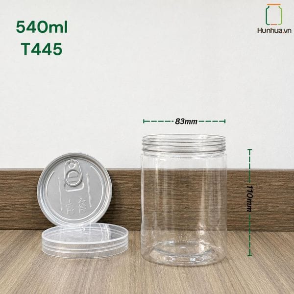 Hũ Nhựa Nắp Nhôm Xé Vặn — miệng D85