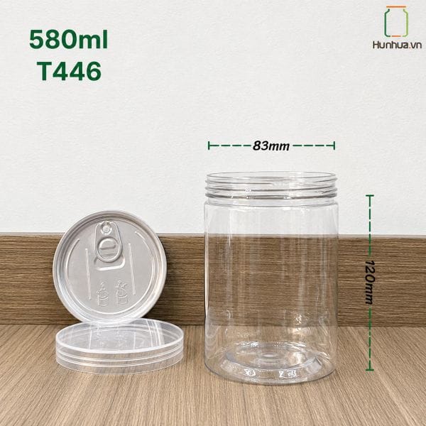 Hũ Nhựa Nắp Nhôm Xé Vặn — miệng D85