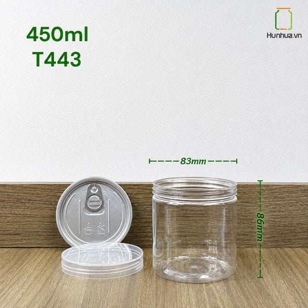 Hũ Nhựa Nắp Nhôm Xé Vặn — miệng D85