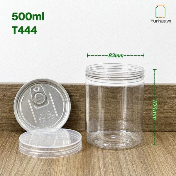 Hũ Nhựa Nắp Nhôm Xé Vặn — miệng D85