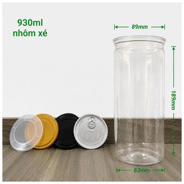 Hũ Nhựa Nắp Nhôm Xé — miệng D89